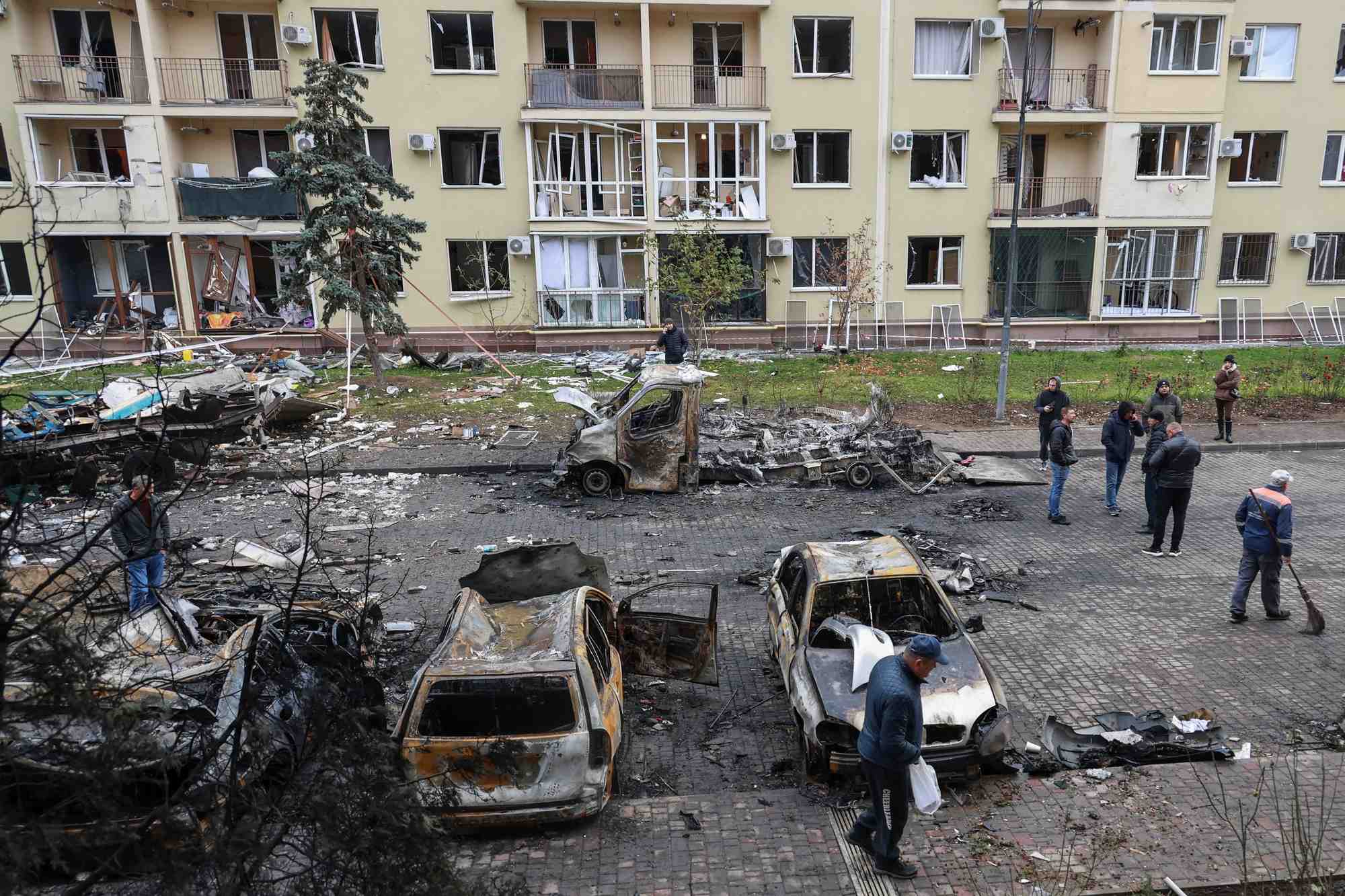 Consequences d'une attaque de drone russe a odessa
