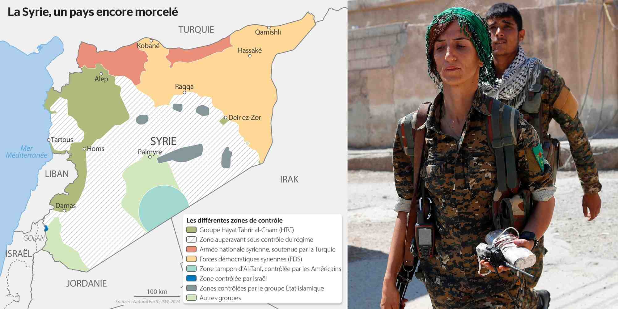 Reportage dans le nord de la Syrie, ou les Kurdes craignent pour leur sécurité, après la chute du régime Assad.