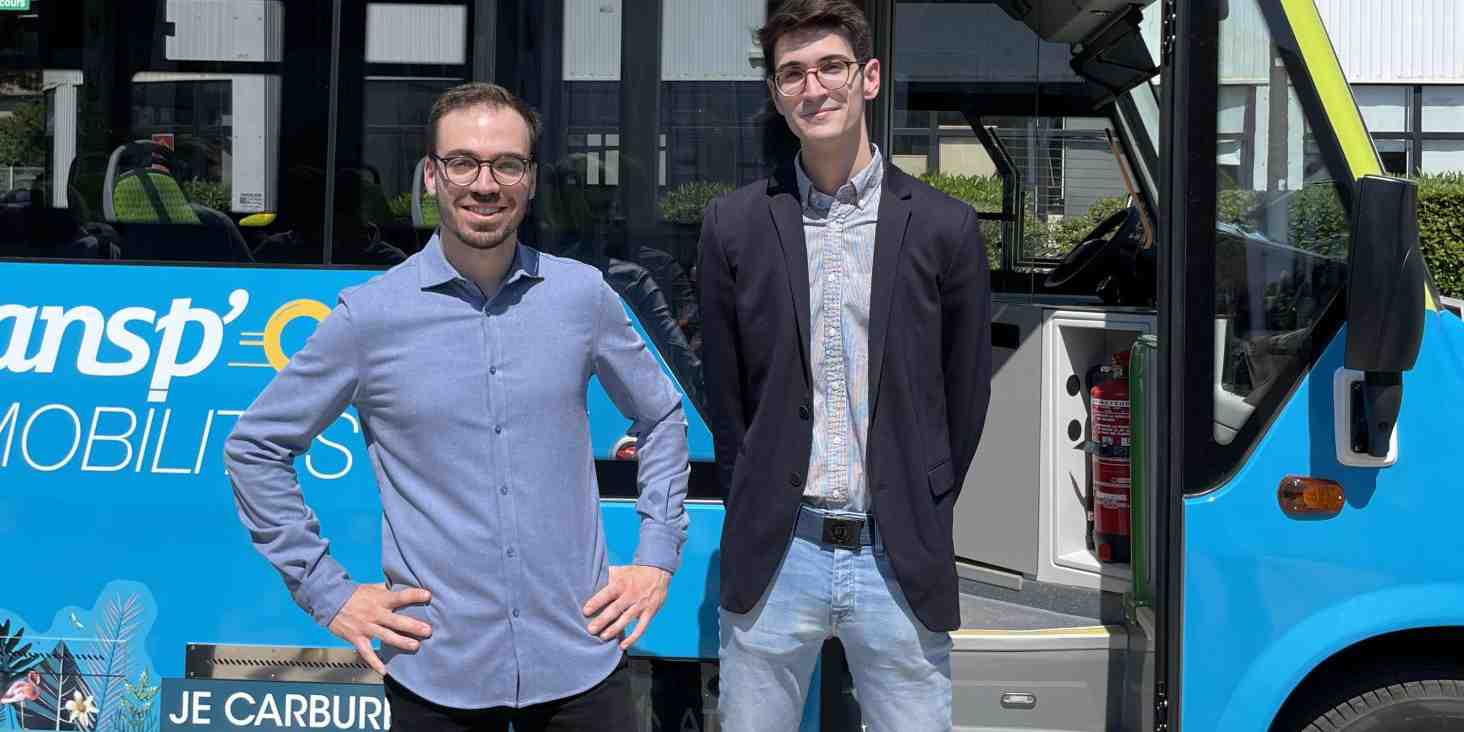 Darius Martin et Camille Monjo ont créé la startup Via Transit, qui propose aux collectivités une plateforme numérique rassemblant toutes les formes de mobilités disponibles sur un territoire.
