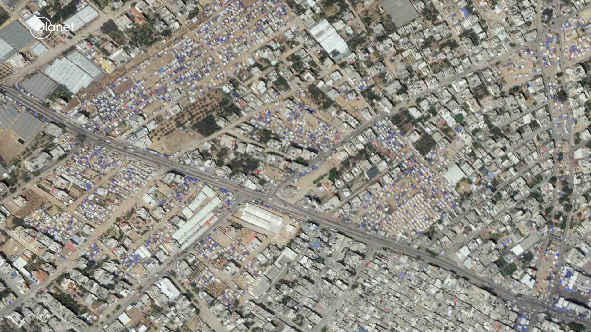 Vue aerienne de rafah