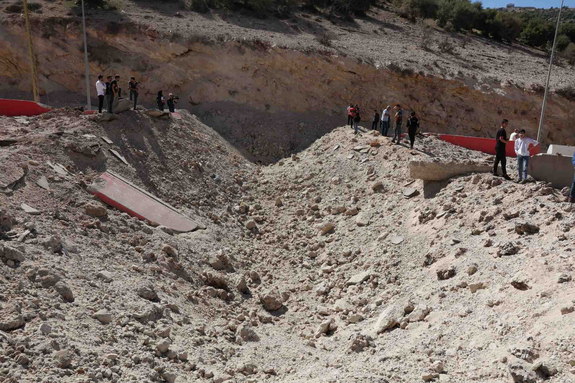 Consequences d'une frappe israelienne au poste frontiere de masnaa, entre le liban et la syrie