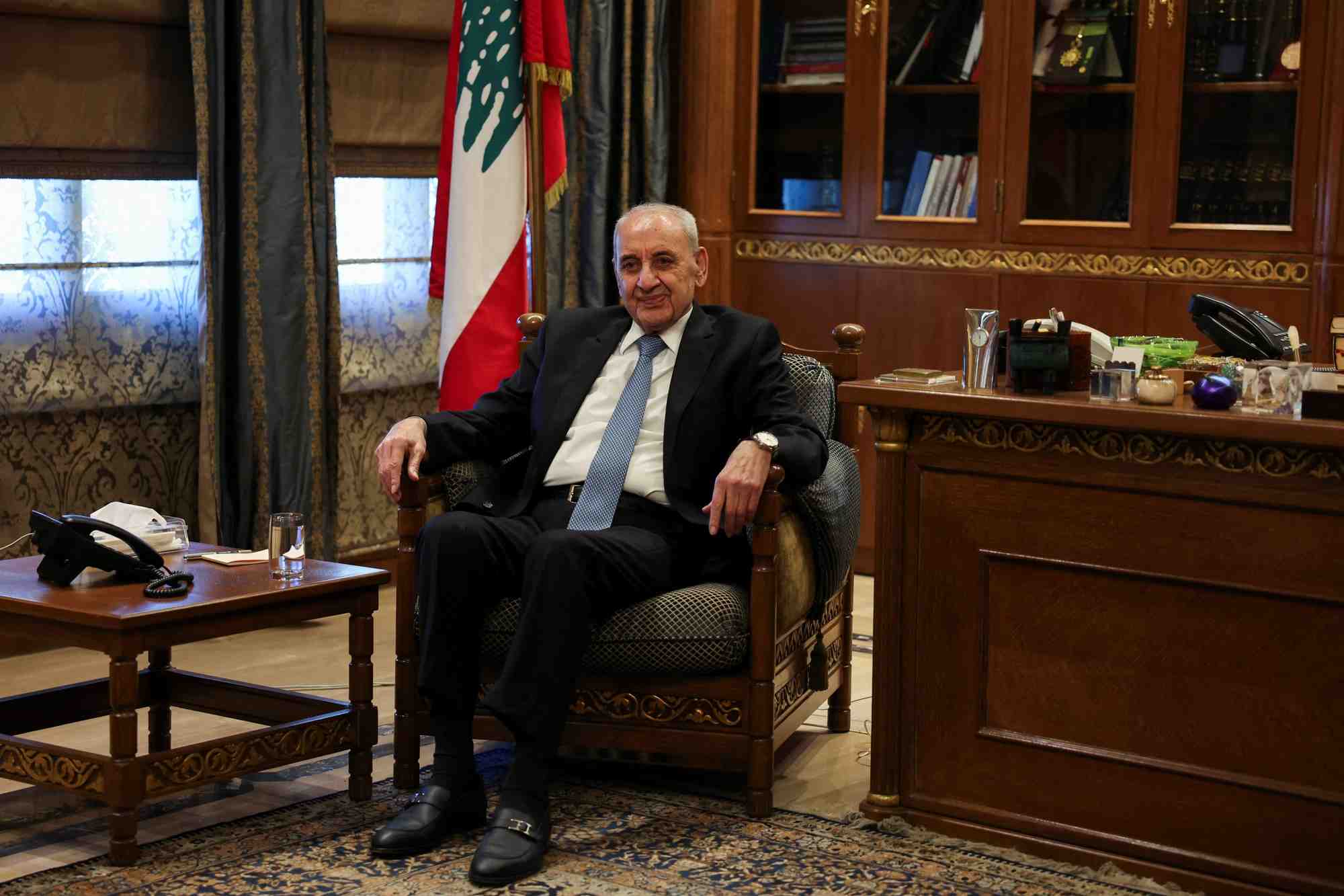 Le president du parlement libanais nabih berri