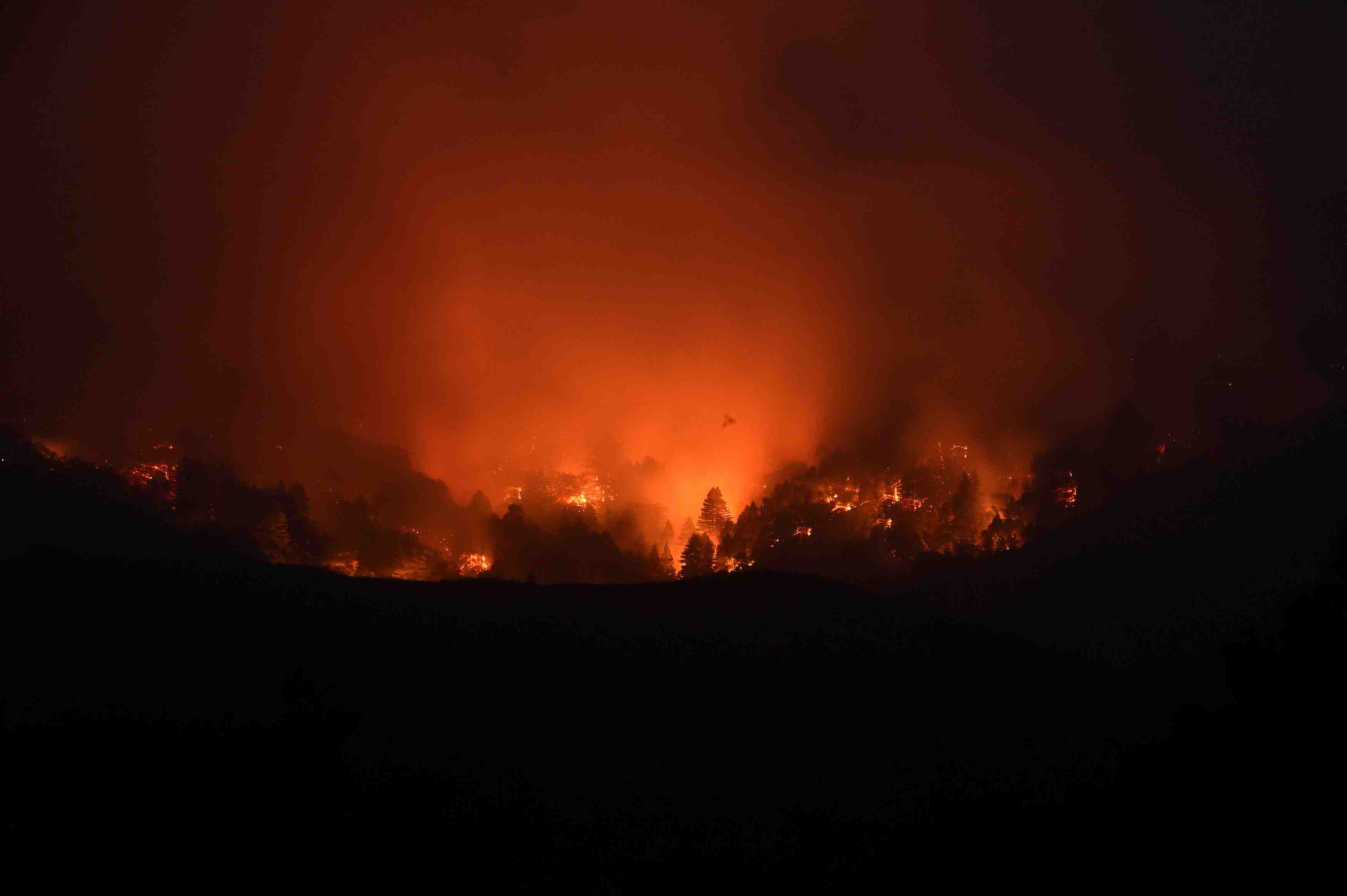 L'incendie sur la cote californienne