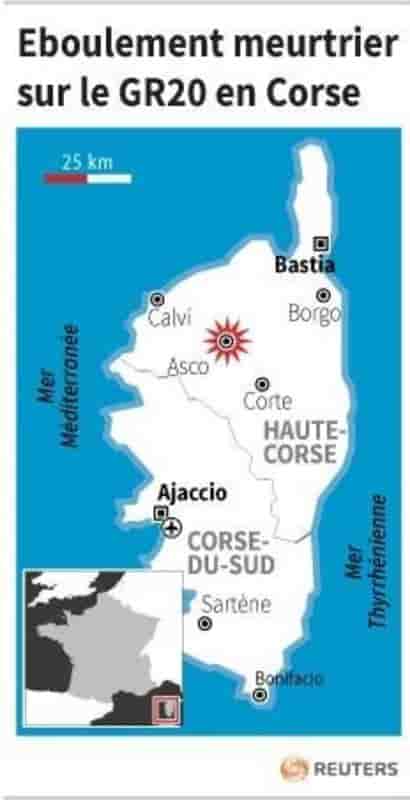 Eboulement meurtrier sur le gr20 en corse