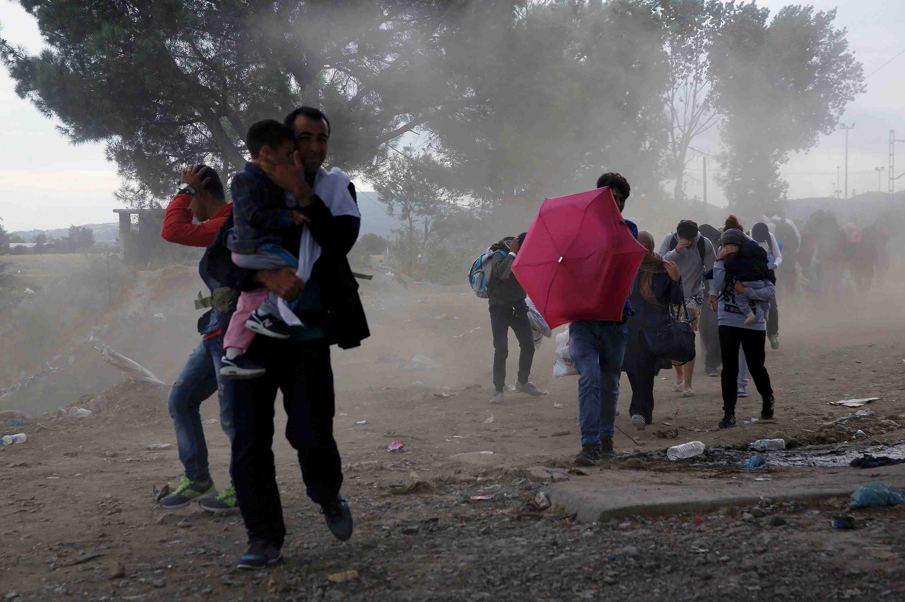 Les refugies syriens affluent en macedoine
