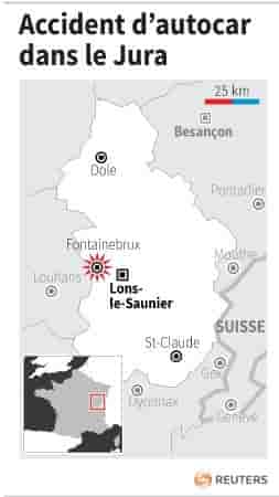 Accident d’autocar dans le jura