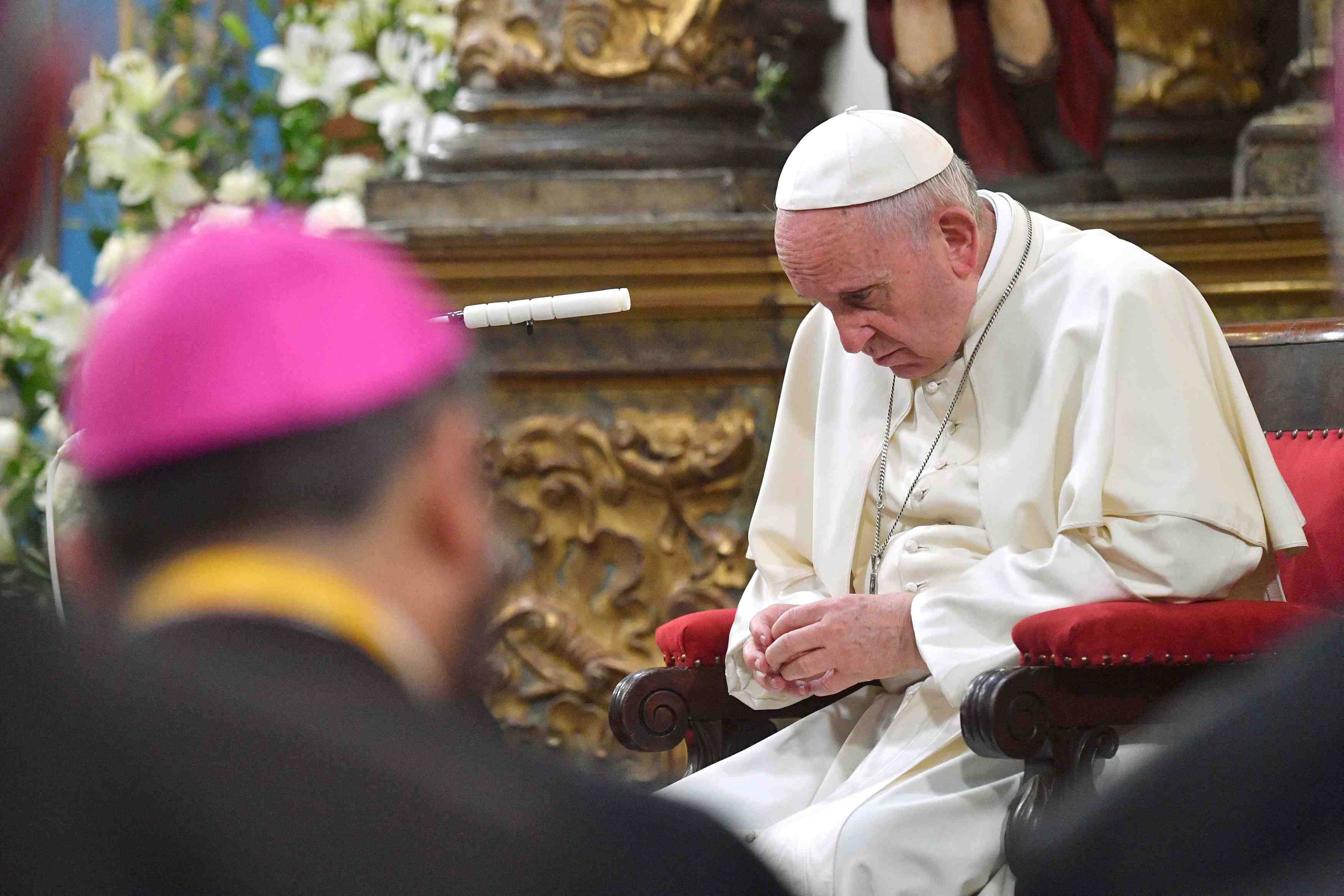 Le pape a "pleure" avec les victimes de pretres pedophiles au chili