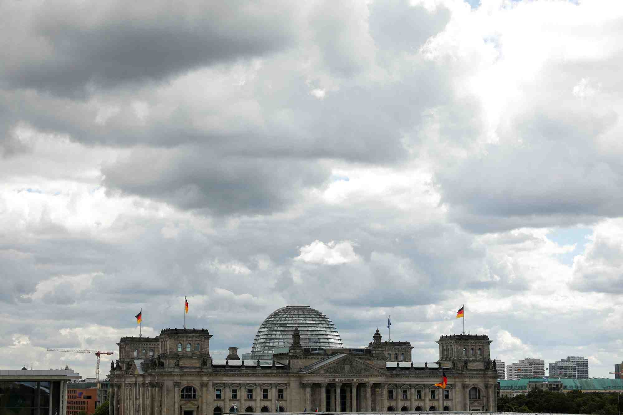 Vue generale du reichstag, la chambre du parlement allemand, a berlin