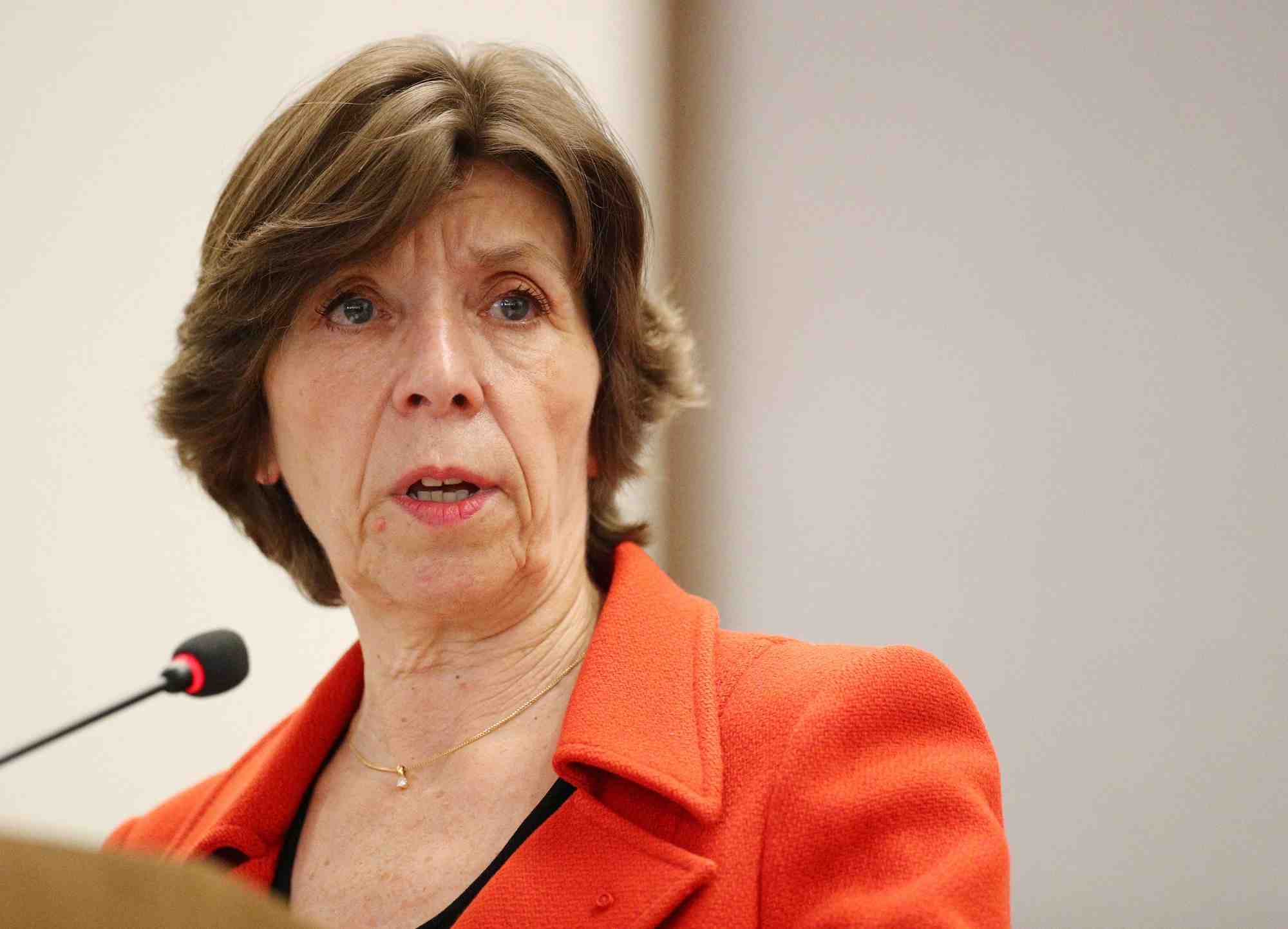 La ministre francaise des affaires etrangeres, catherine colonna