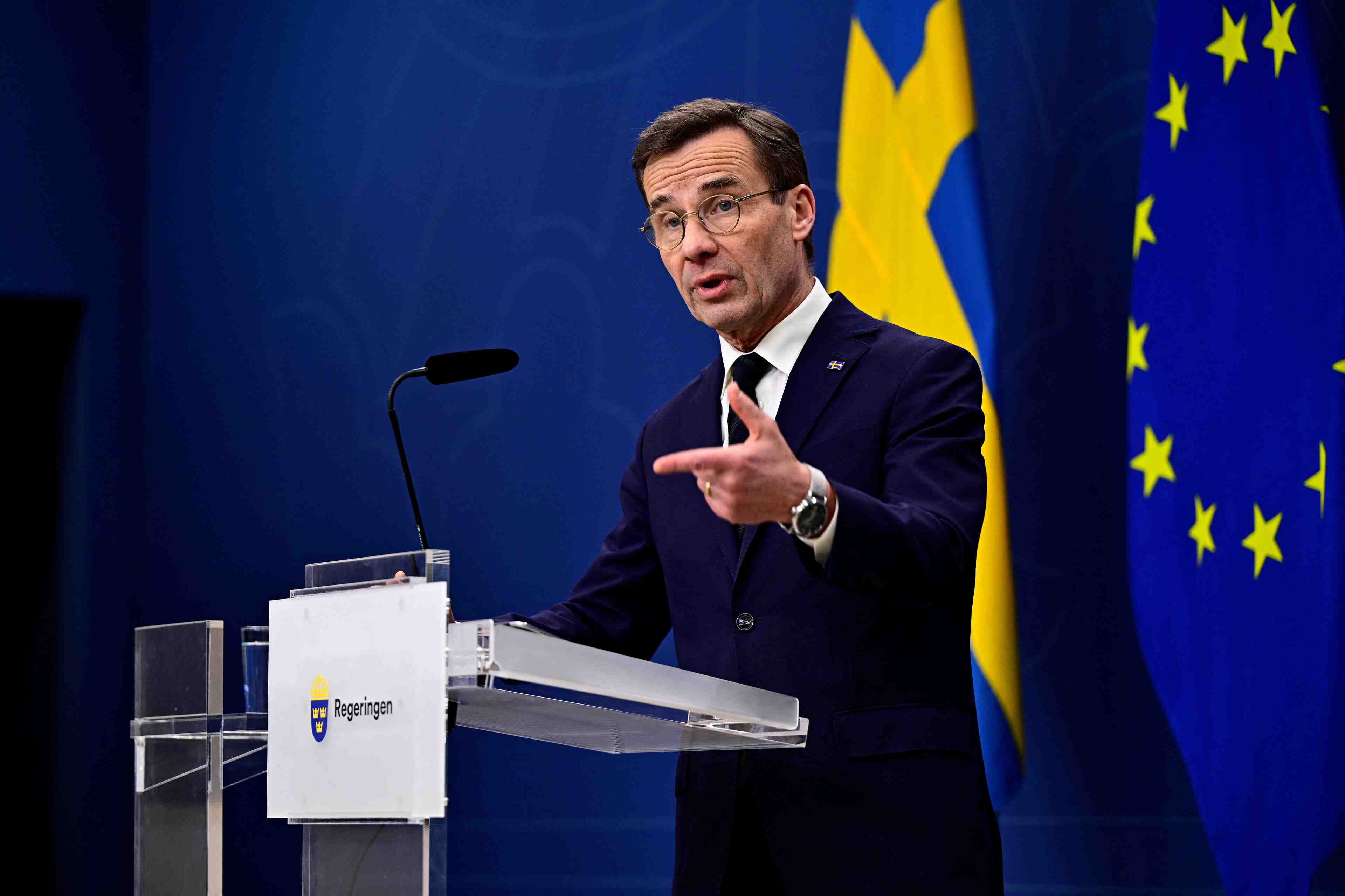 Le premier ministre suedois ulf kristersson