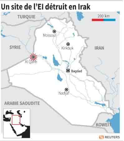 Un site de l’ei detruit en irak