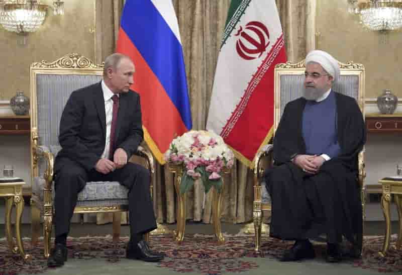 Vladimir poutine en visite en iran