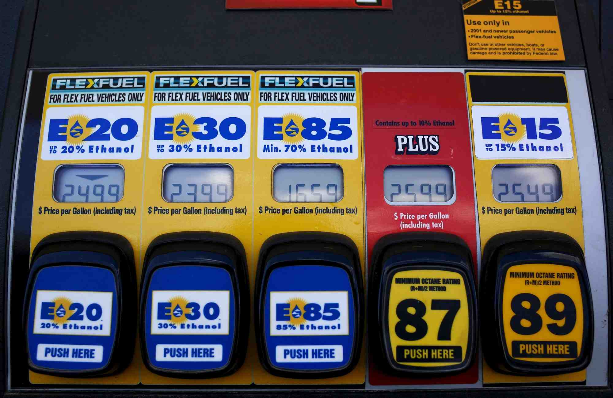Une pompe a essence aux etats-unis
