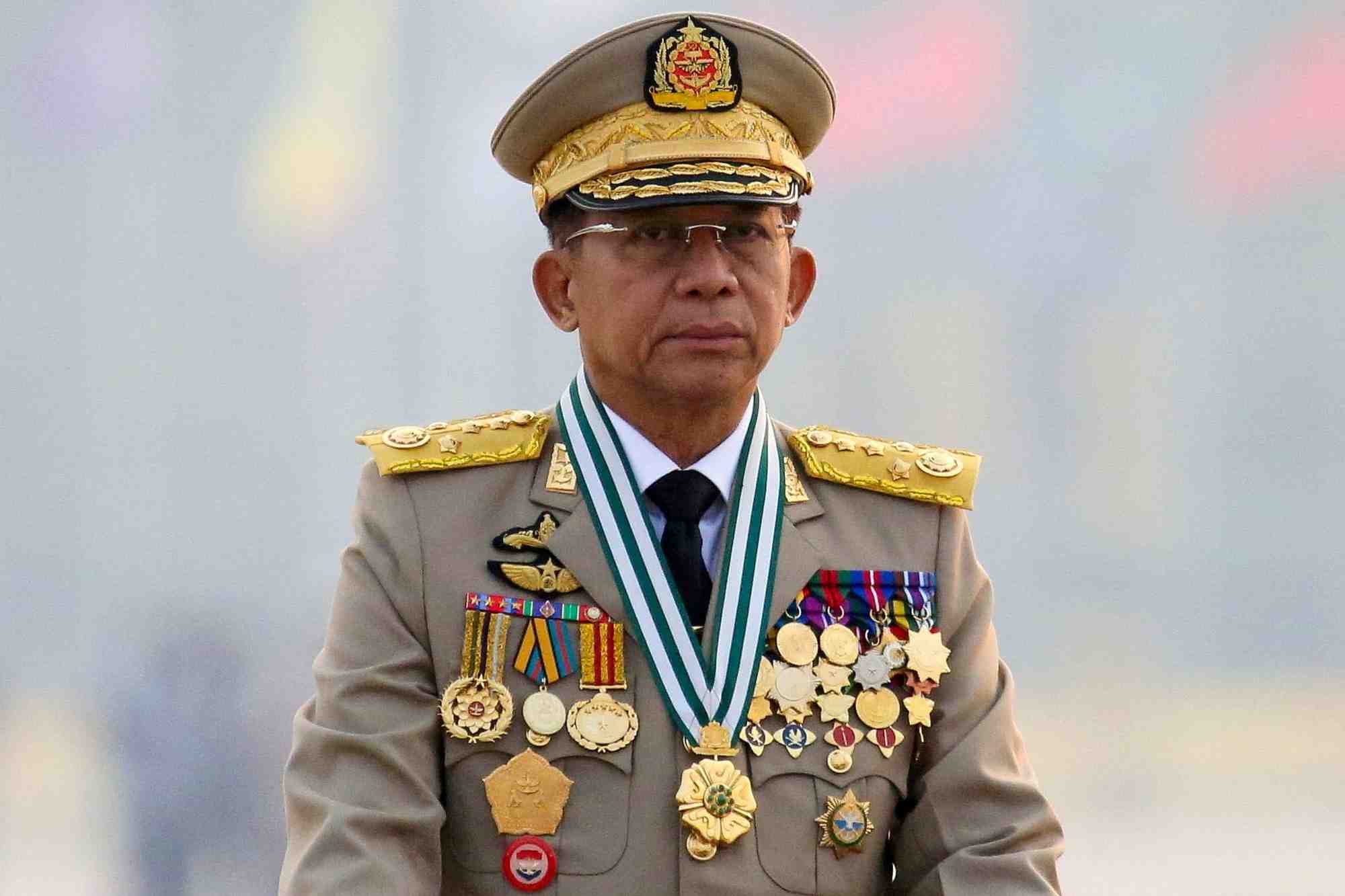 Photo d'archives du chef de la junte de la birmanie, le general min aung hlaing
