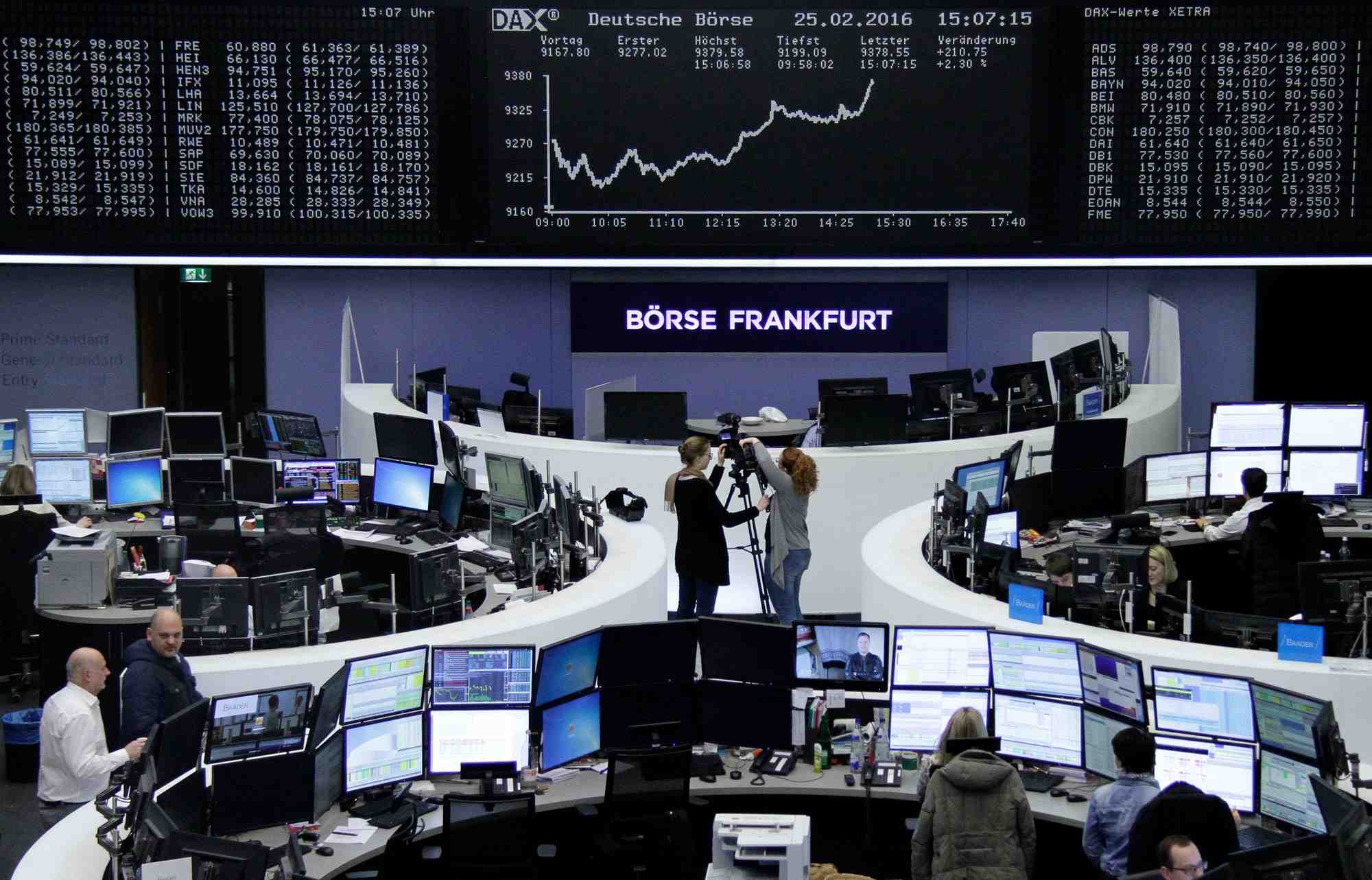 Photo de traders a francfort
