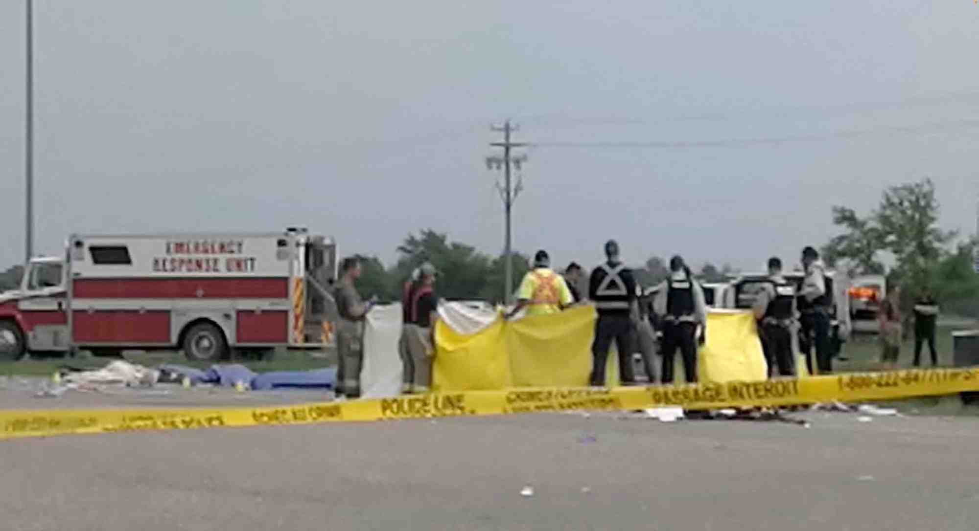 Collision faisant de nombreuses victimes au manitoba