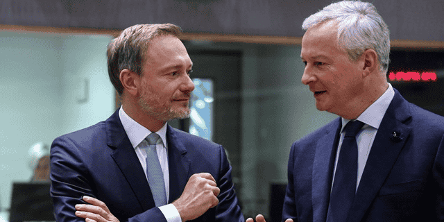 Le ministre de l'Economie et des Finances Bruno Le Maire (à droite) et son homologue allemand Christian Lindner (à gauche).