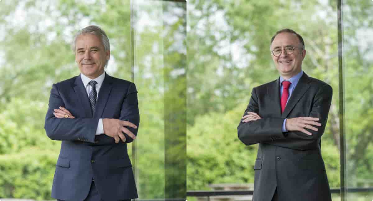 Philippe Rondot et Francis Stéphan, respectivement président et directeur général du bailleur social Domofrance, filiale d'Action Logement Immobilier