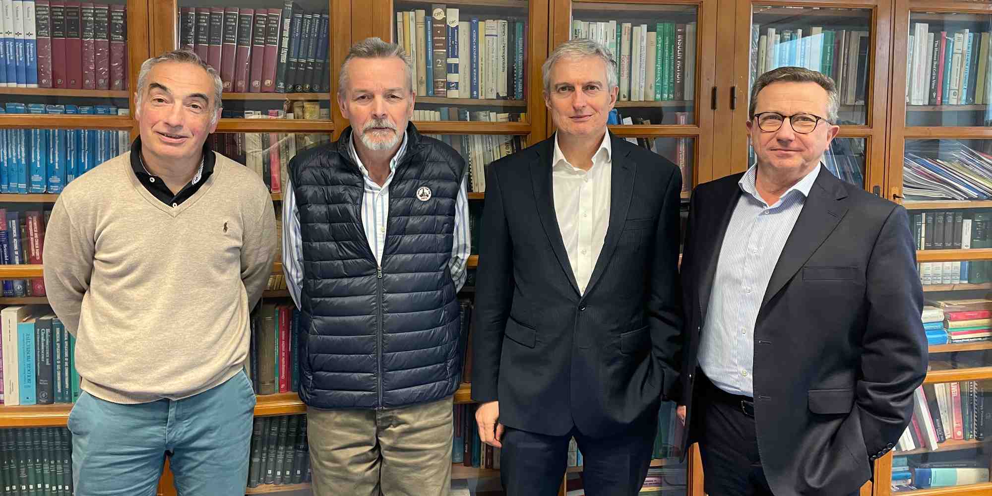 Les fondateurs de Curlim Vincent Sol, Alexis Desmoulière, Laurent Richebourg et Franck Sturtz espèrent être en mesure de proposer un traitement à l'horizon 2030-2032 pour les maladies de Charcot-Marie-Tooth.
