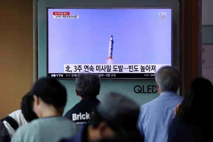 La coree du nord procede au tir d'un missile de courte portee