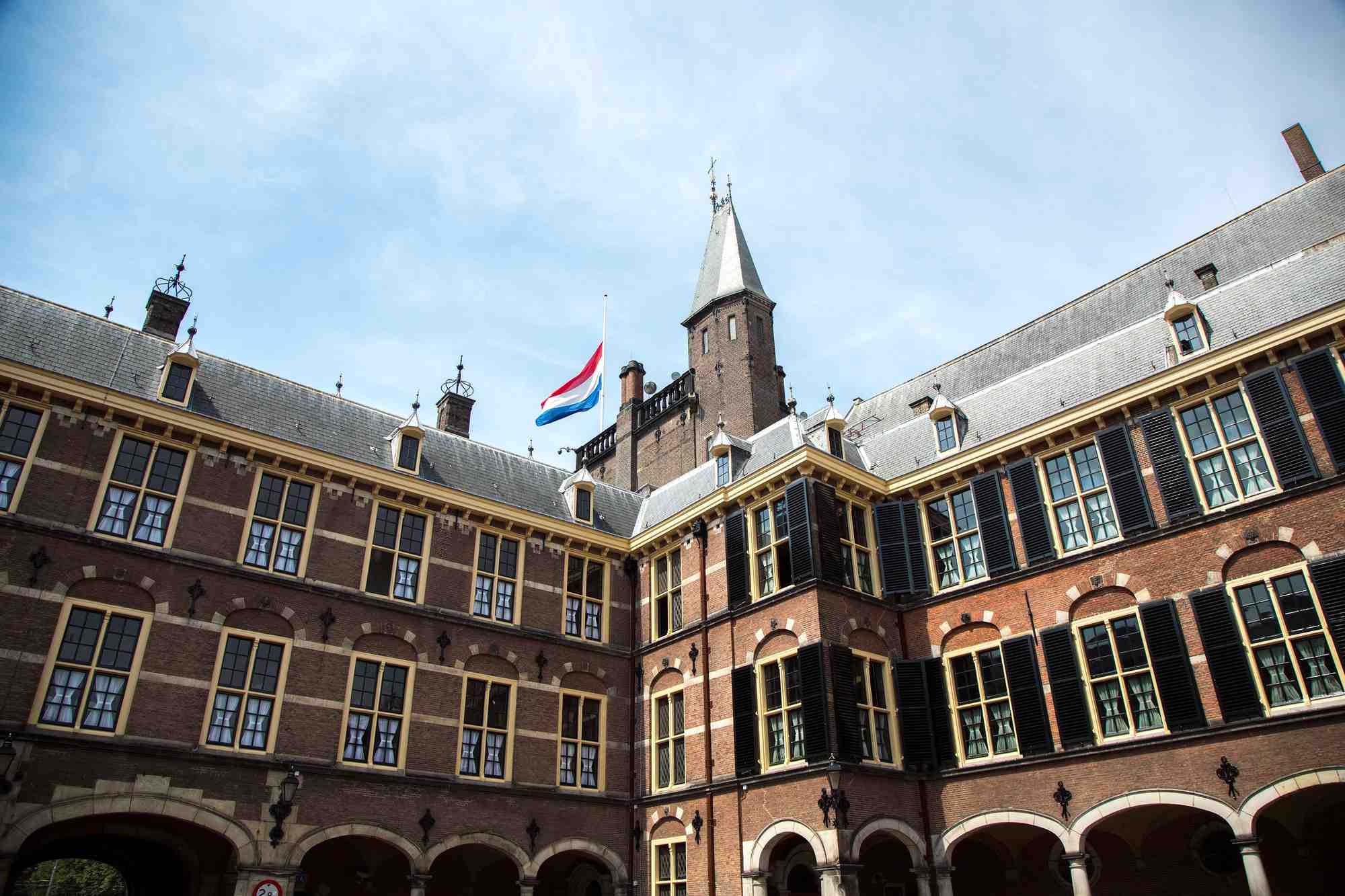 Le binnenhof, siege du gouvernement neerlandais, a la haye, aux pays-bas