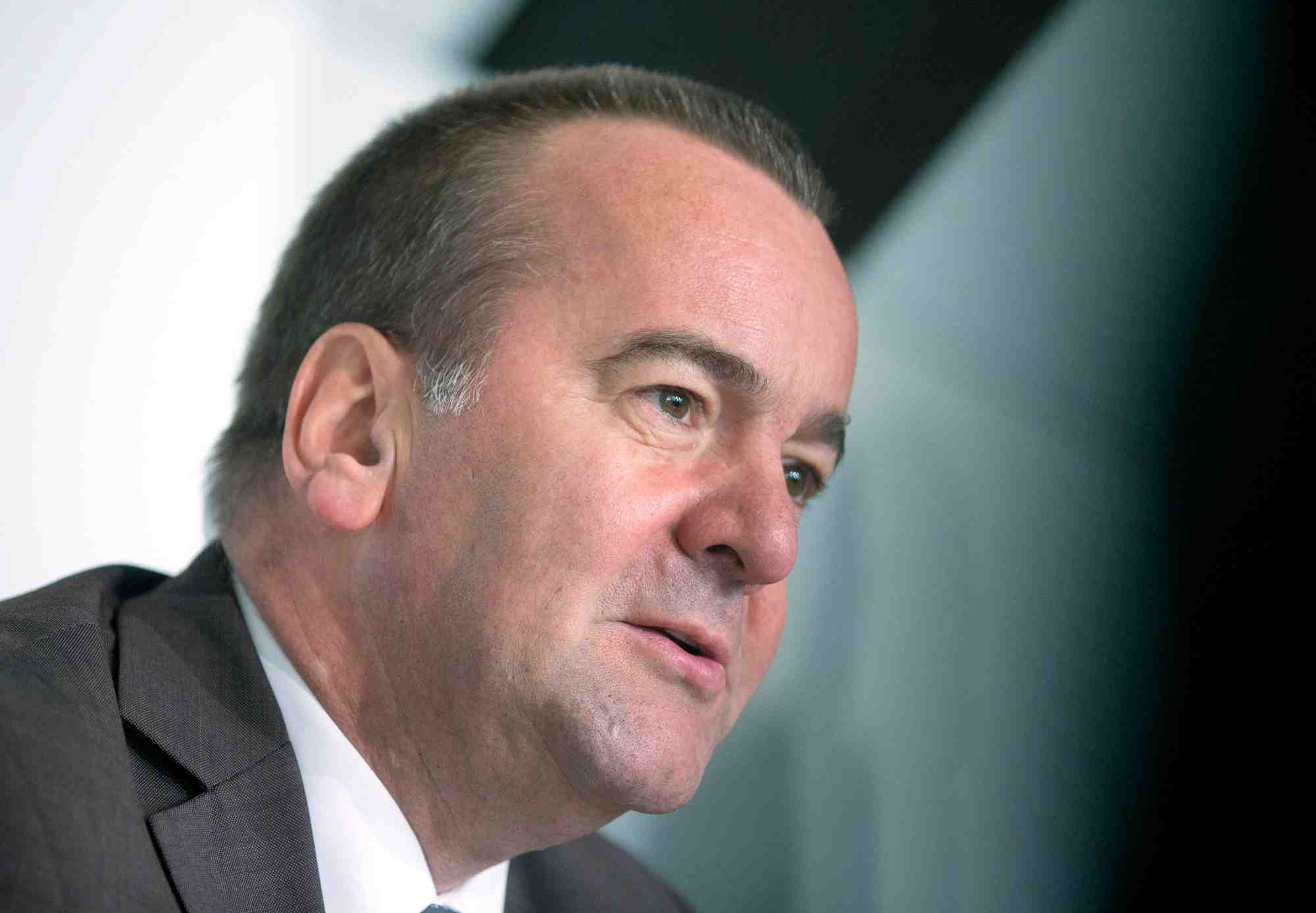 Photo d'archives du ministre de l'interieur du land de basse-saxe, boris pistorius, lors d'une conference de presse a hanovre