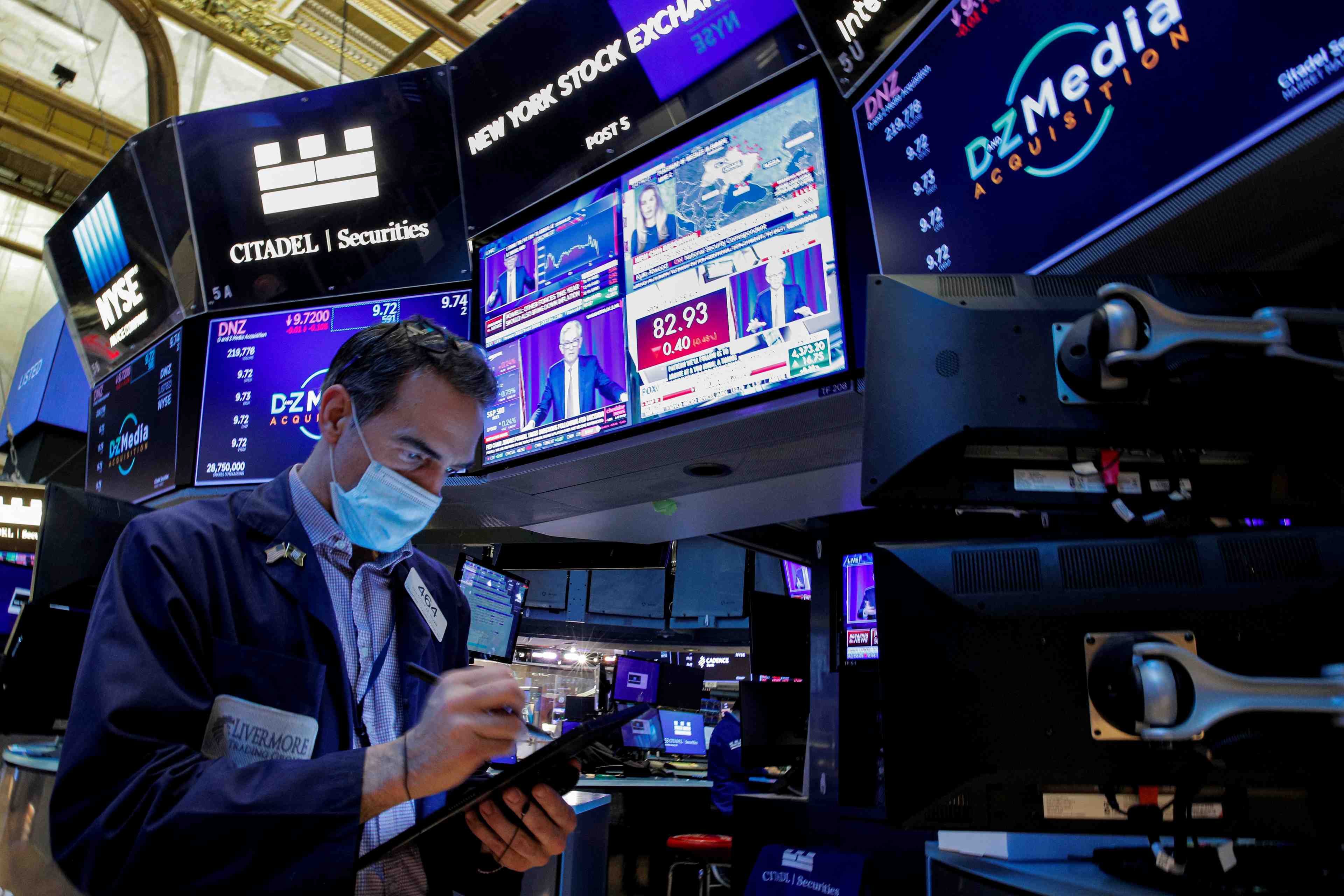 Wall street dans le vert, espoir d'une baisse des tensions sur l'ukraine