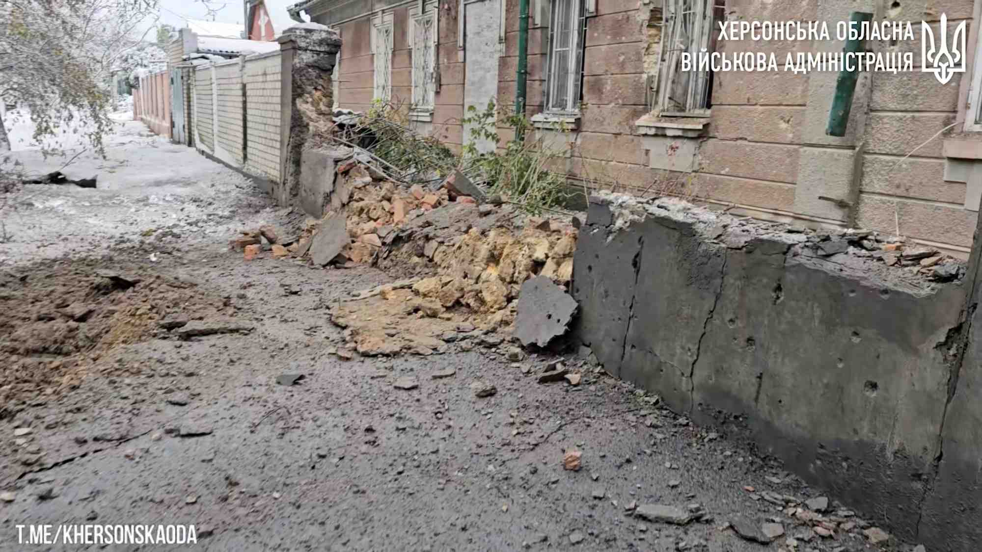 Kherson apres un bombardement russe
