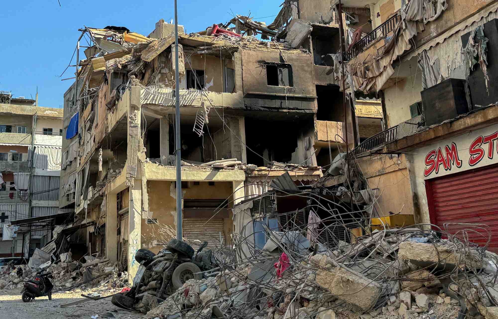 Consequences des frappes israeliennes sur la banlieue sud de beyrouth
