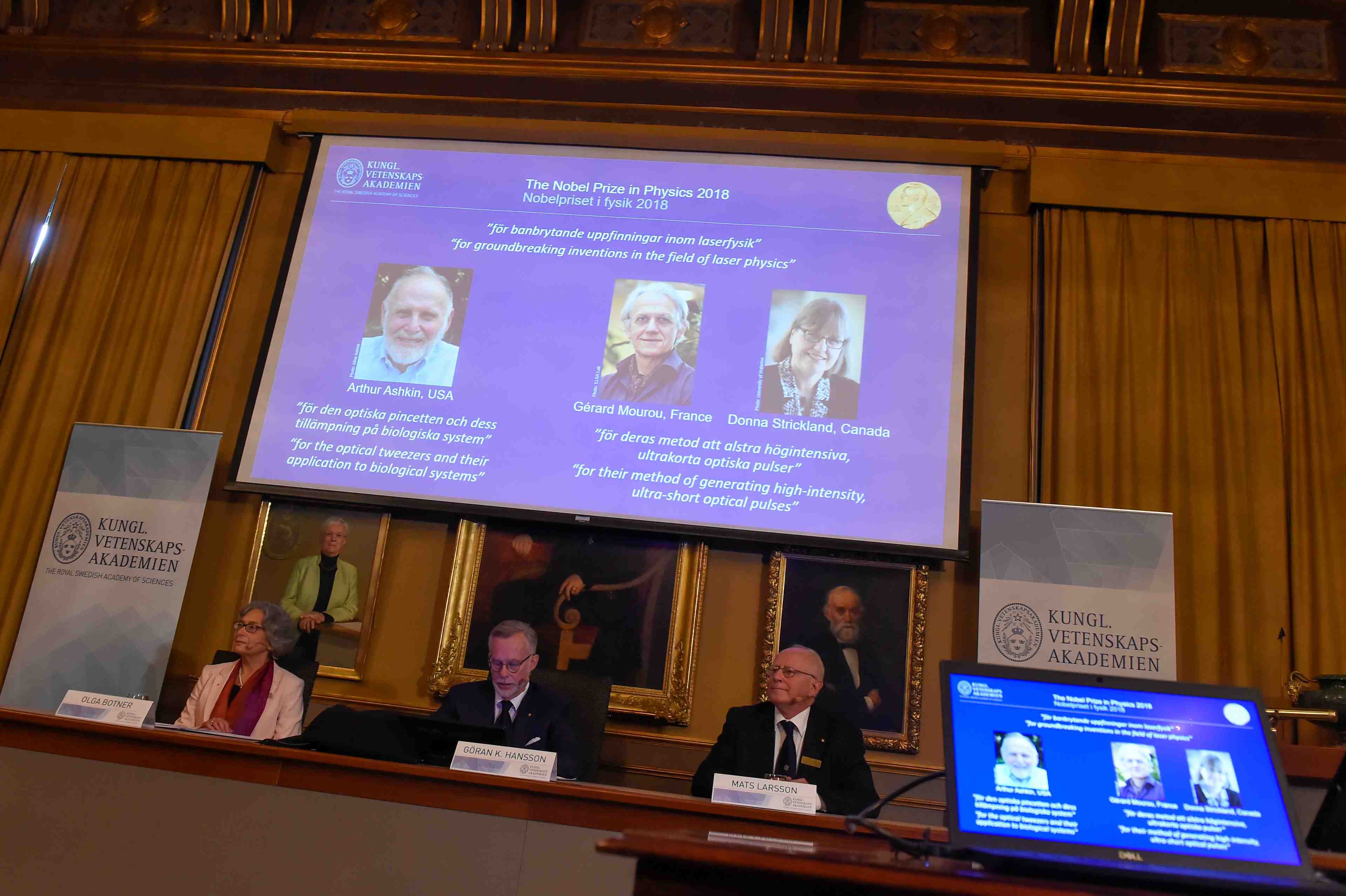 Le nobel 2018 de physique attribue a ashkin, mourou et strickland