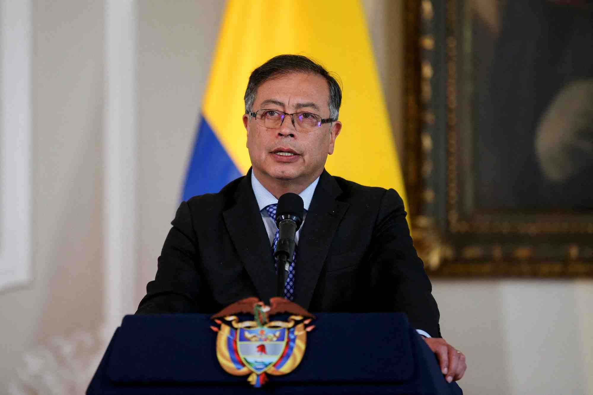 Photo d'archives du president colombien gustavo petro