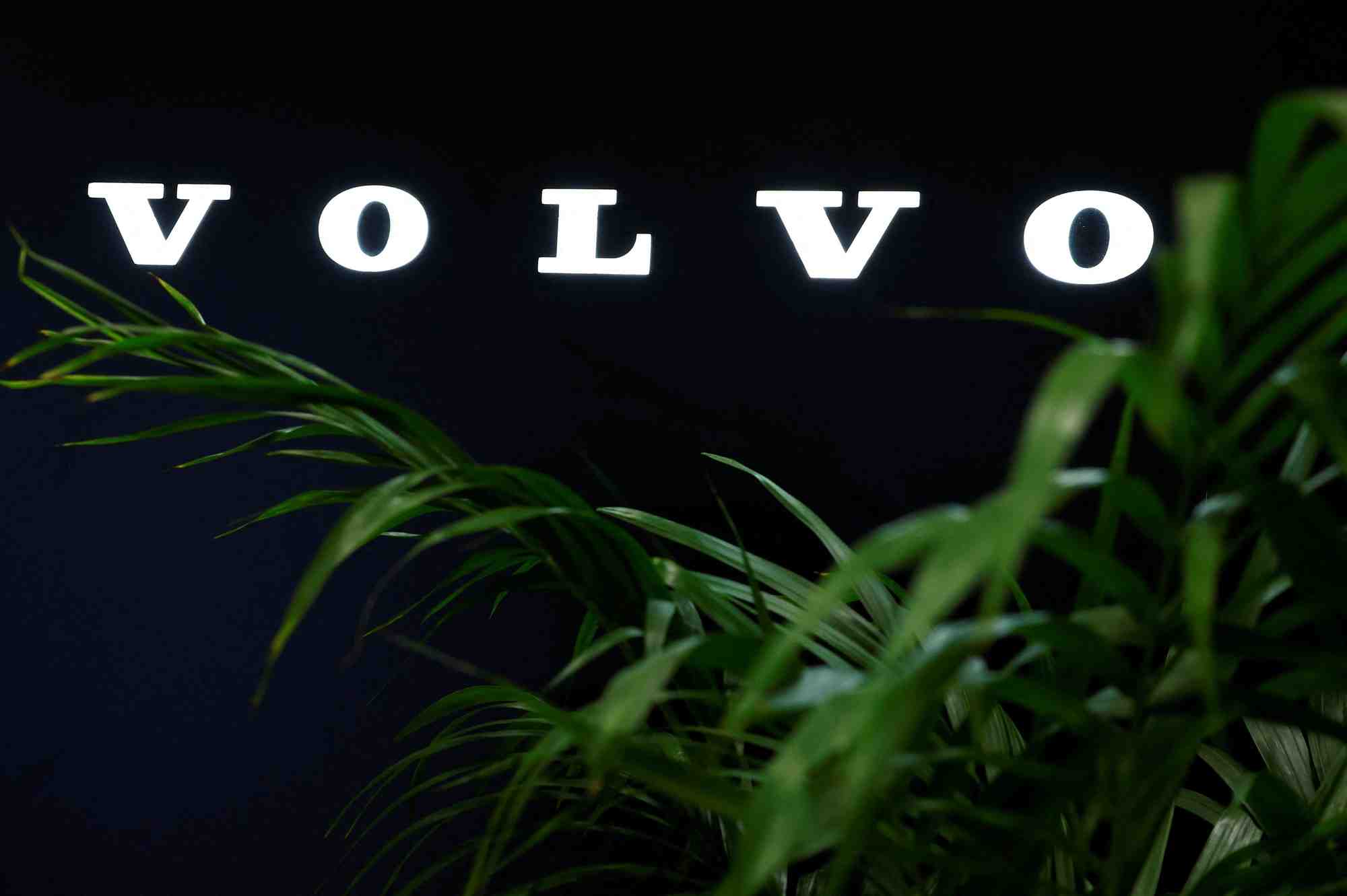 Logo de volvo au centre international d'expositions et de congres excel london