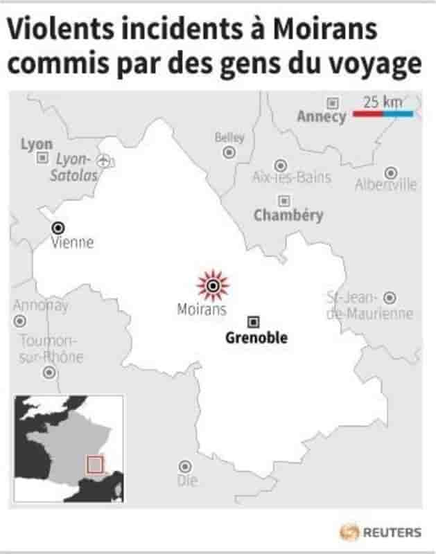 Violents incidents a moirans commis par des gens du voyage