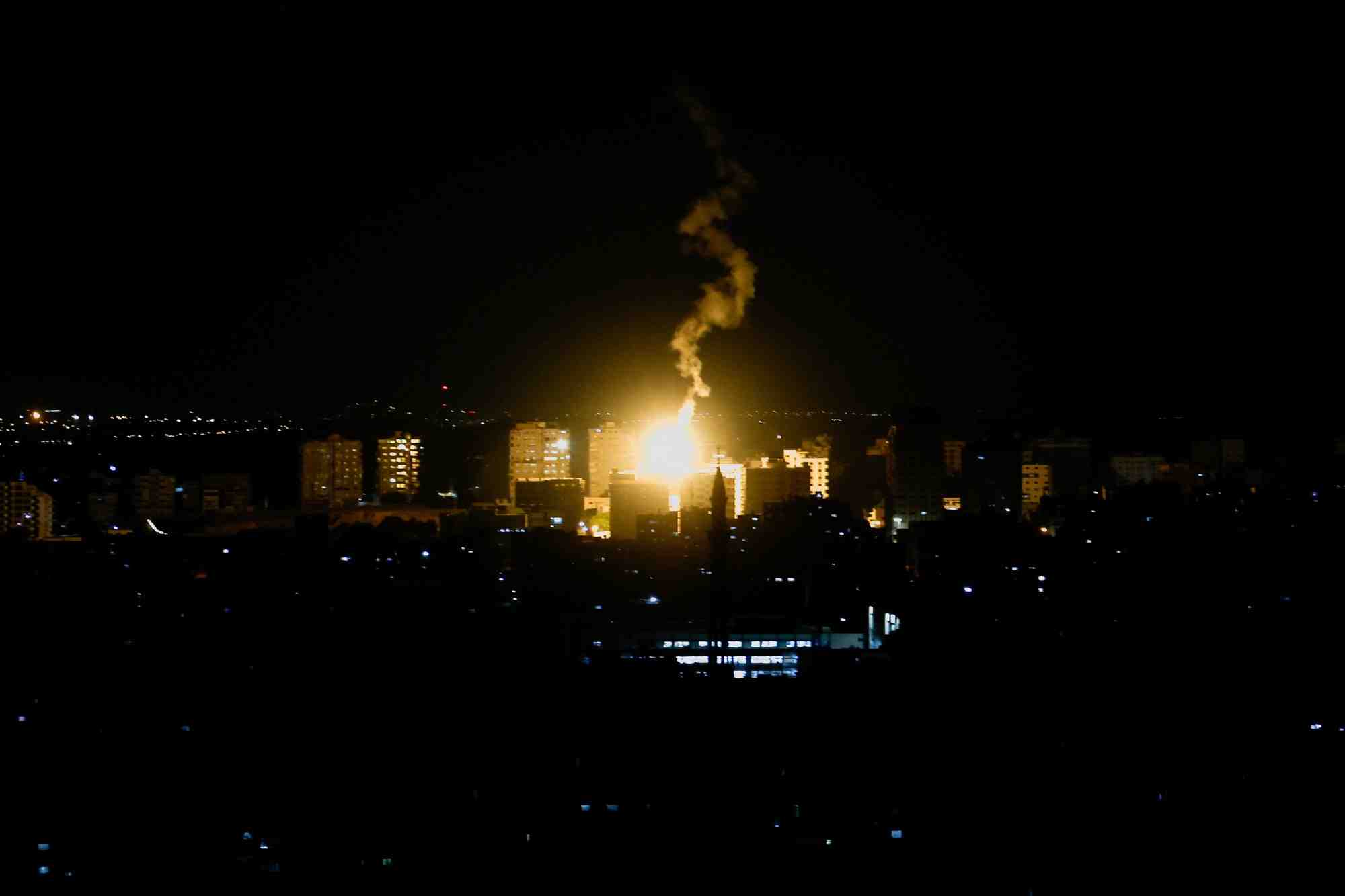 Des flammes a gaza
