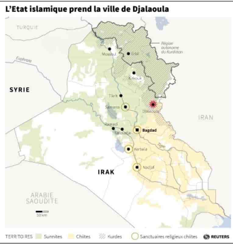 L'Etat islamique s'empare de Djalaoula, au nord-est de Bagdad