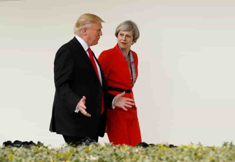 May et trump : la russie doit rompre avec assad