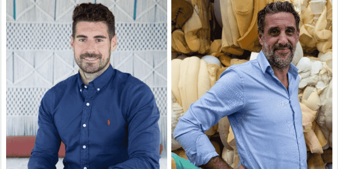 Jérémie Adjedj, fondateur et directeur général d’Ecomatelas, et Jérémy Settbon, président de Recyc-Matelas Europe.