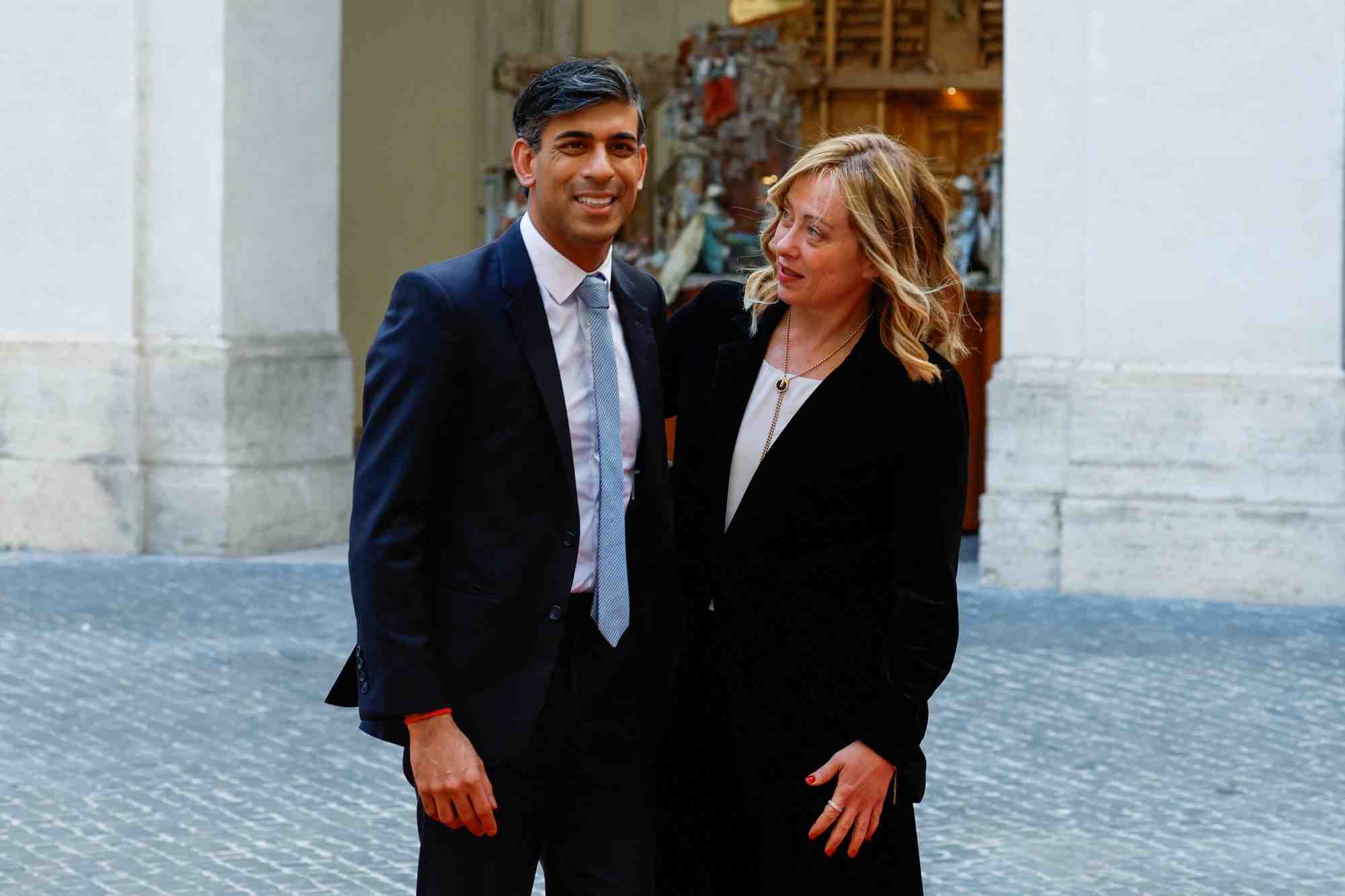 Meloni rencontre sunak a rome