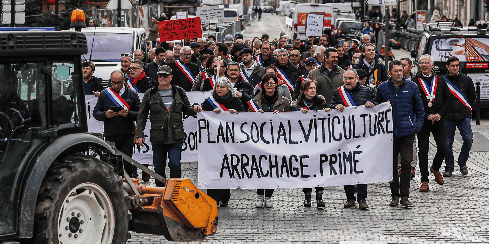 Manifestation vignerons Bordeaux 6 décembre 2022