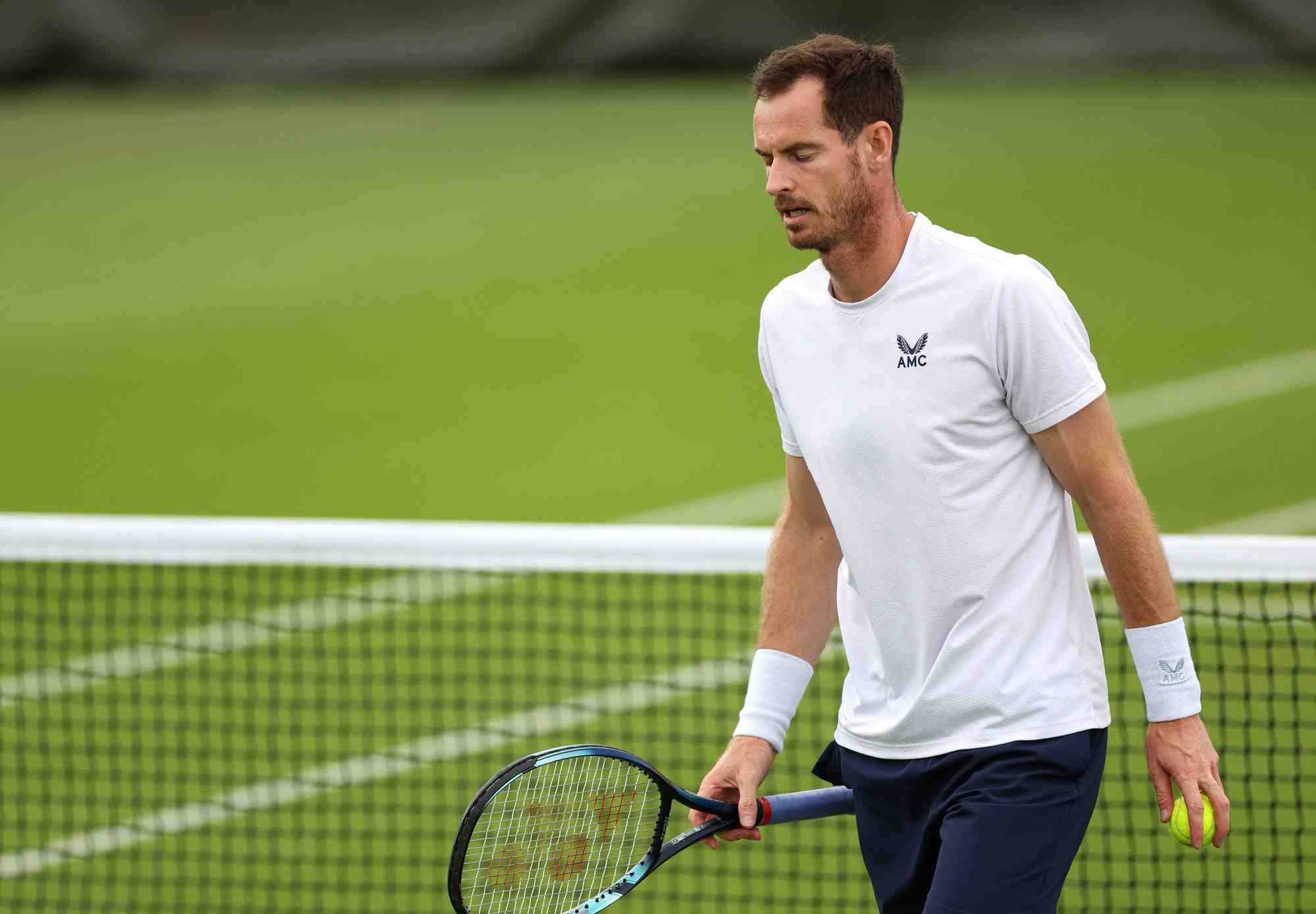 Andy murray lors d'une seance d'entrainement