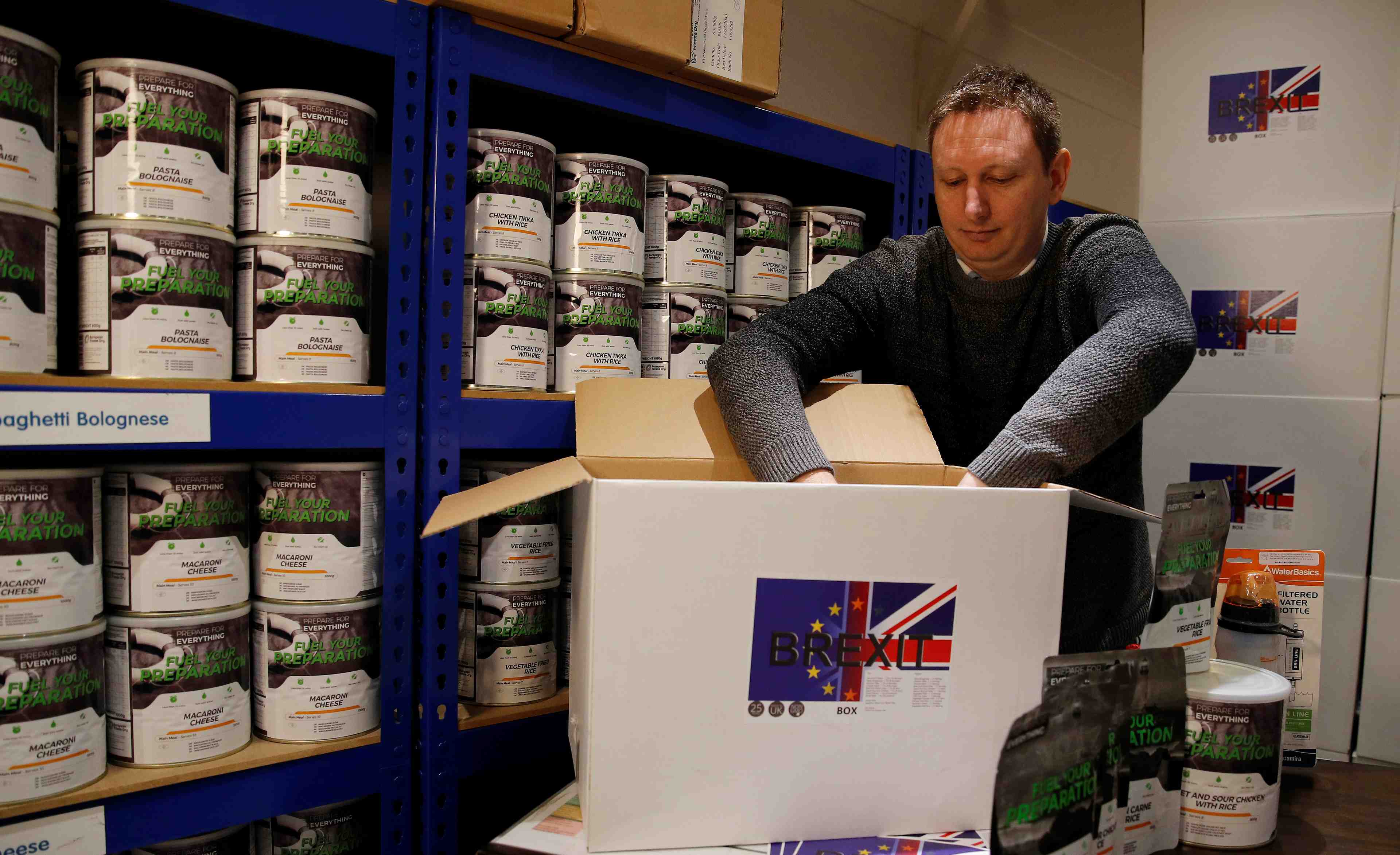 Une "brexit box" a 295 livres pour survivre 30 jours au brexit