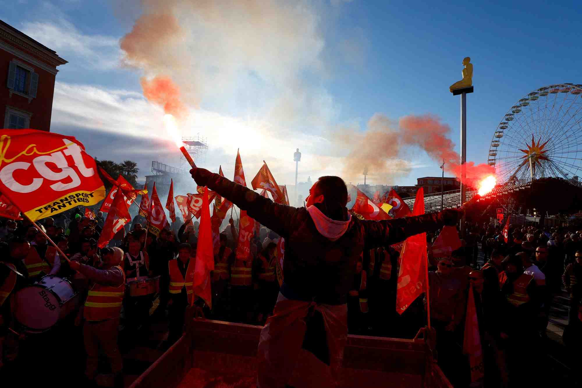 Greve nationale en france contre la reforme des retraites