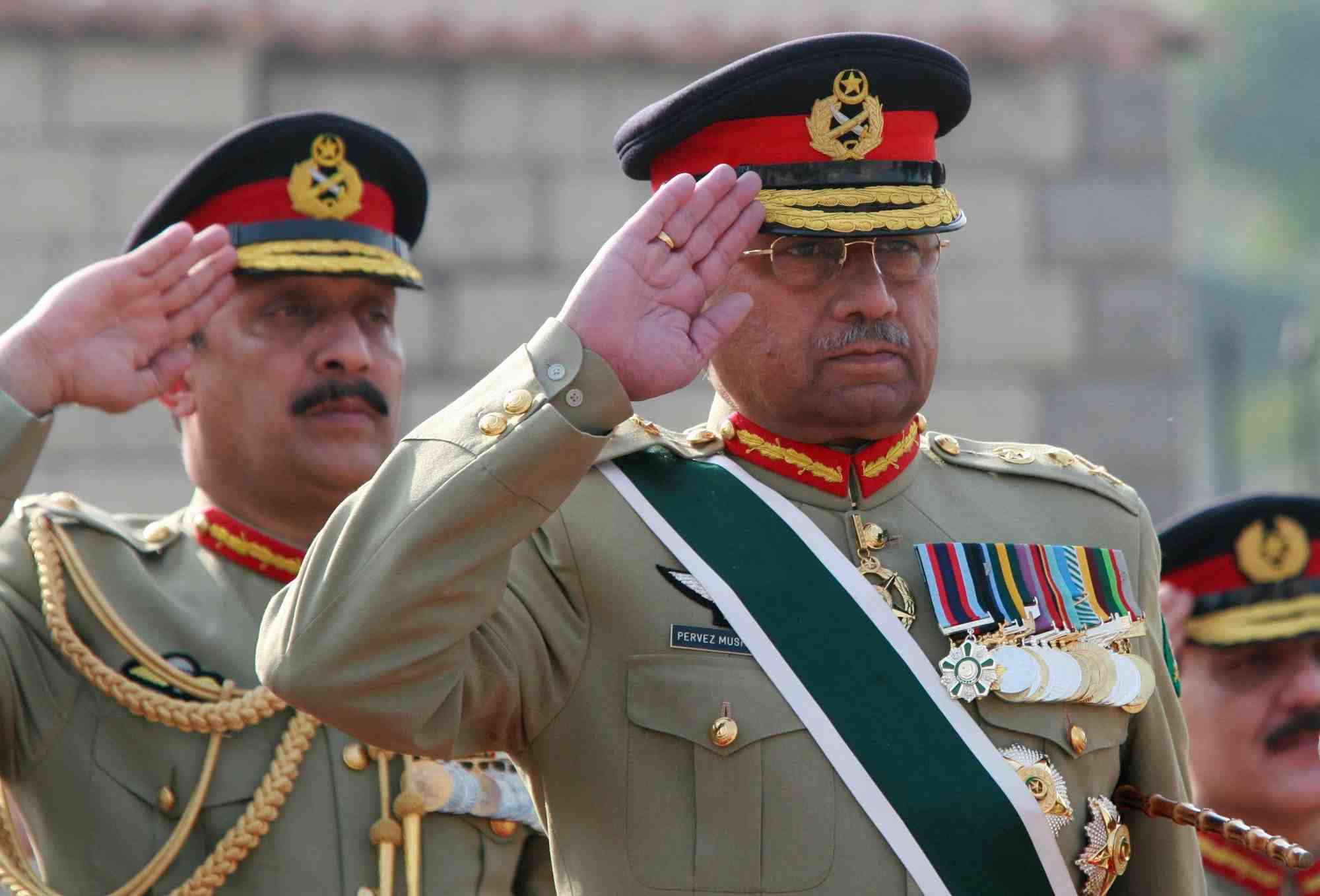 Photo d'archives de l'ancien president pakistanais pervez musharraf au siege de l'etat-major interarmees a rawalpindi