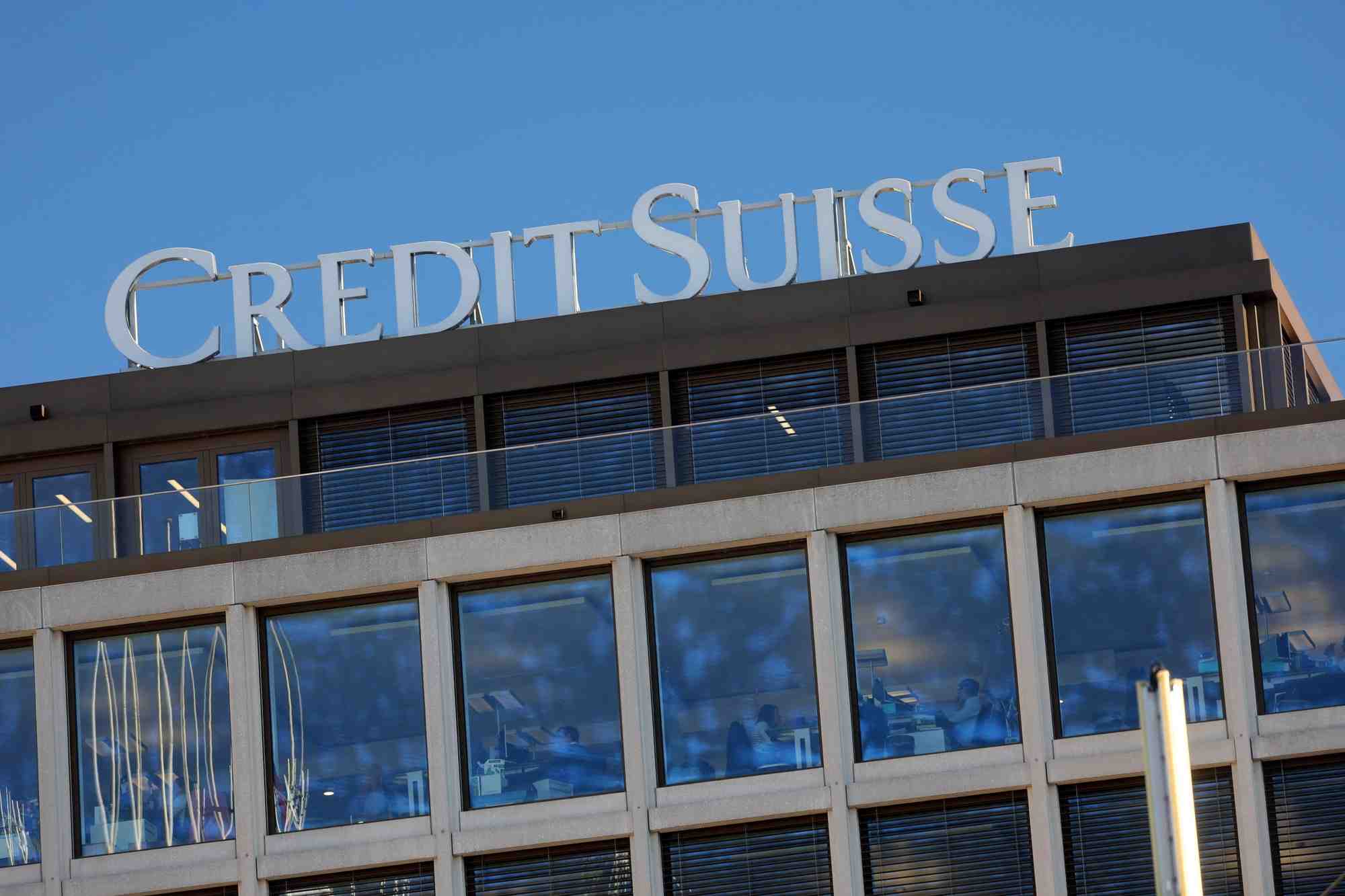 Le logo de la banque credit suisse a geneve
