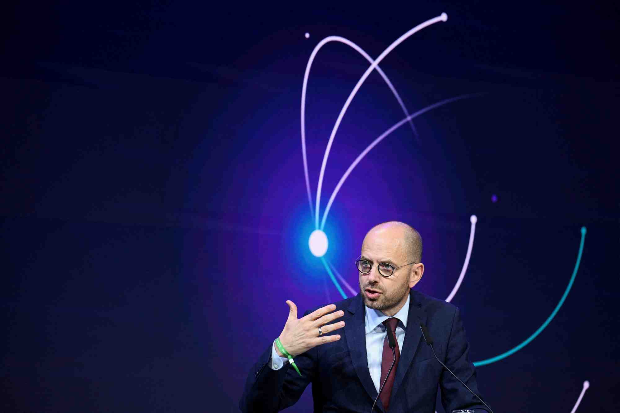 Le chancelier allemand scholz assiste a l'inauguration de la gigantesque usine d'electrolyse de siemens energy a berlin