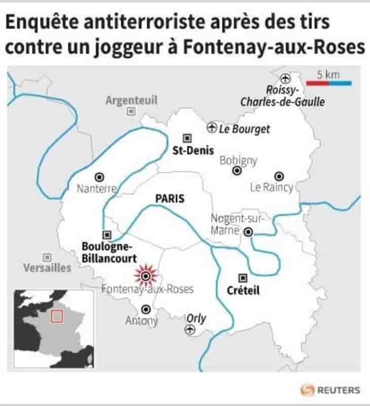 Enquete antiterroriste apres des tirs contre un joggeur a fontenay-aux-roses