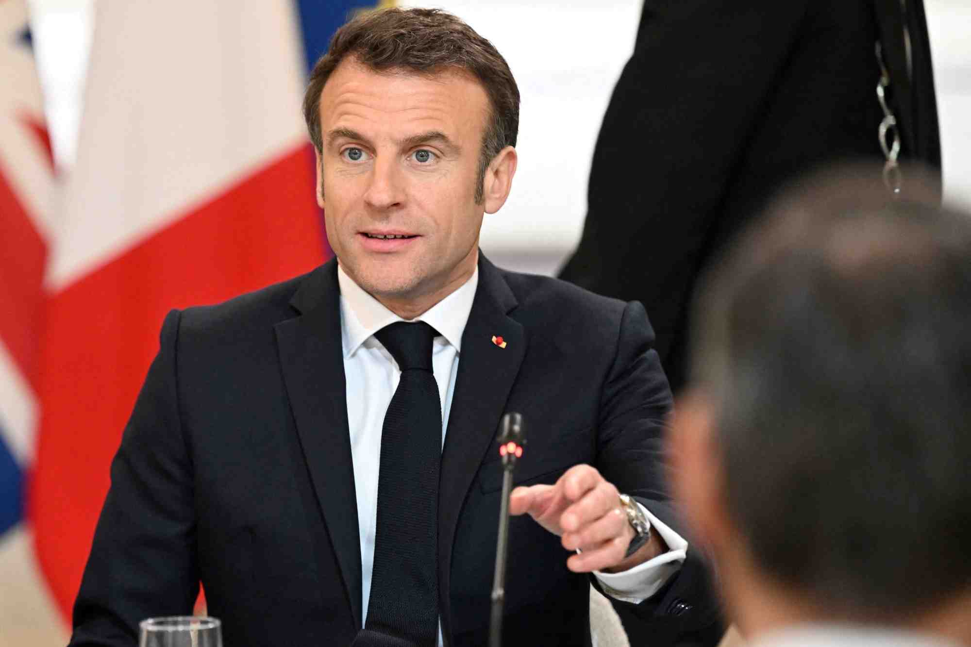 Emmanuel macron lors d'un sommet franco-britannique a paris