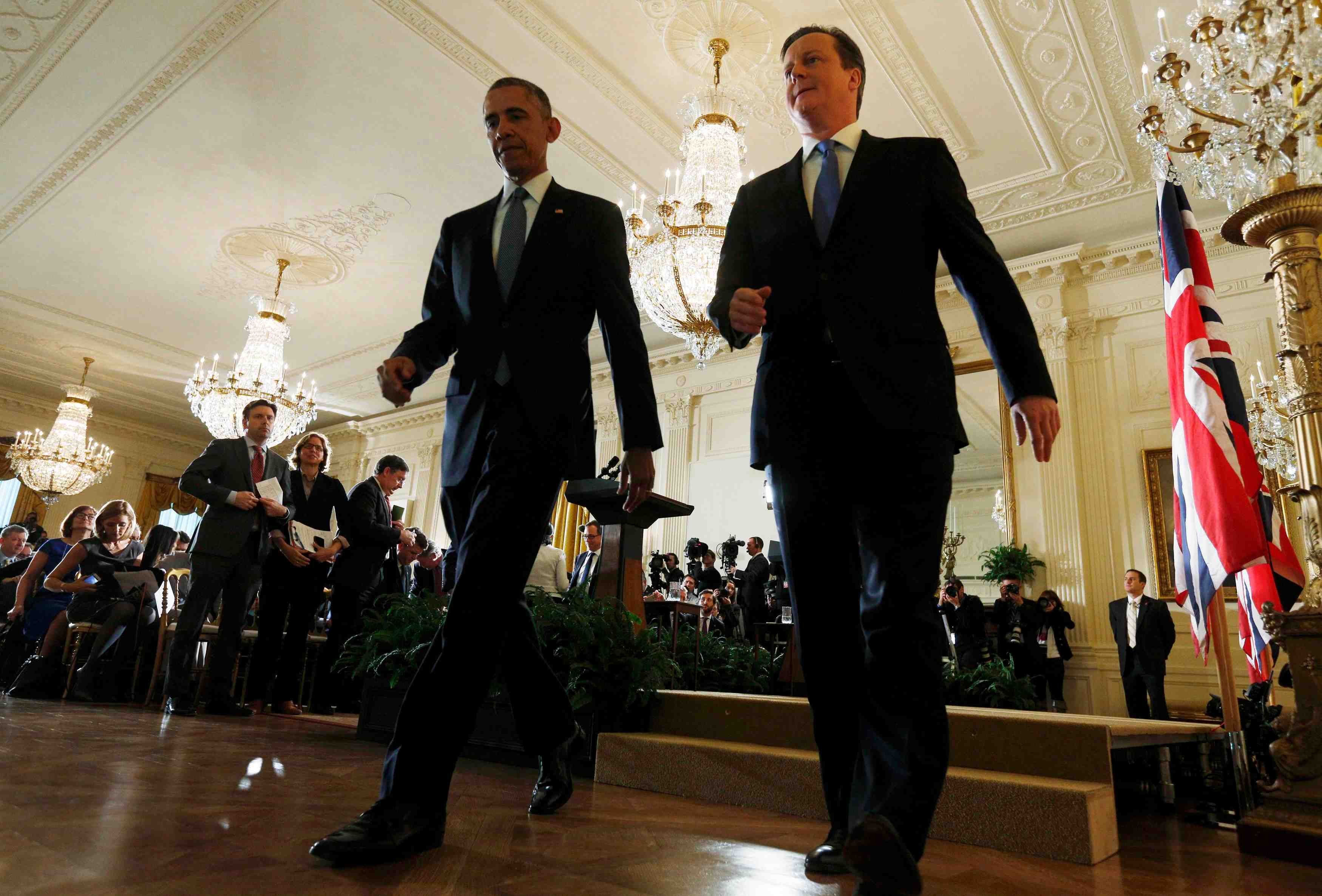 Barack obama et david cameron affichent leur determination a lutter contre l’islam radical