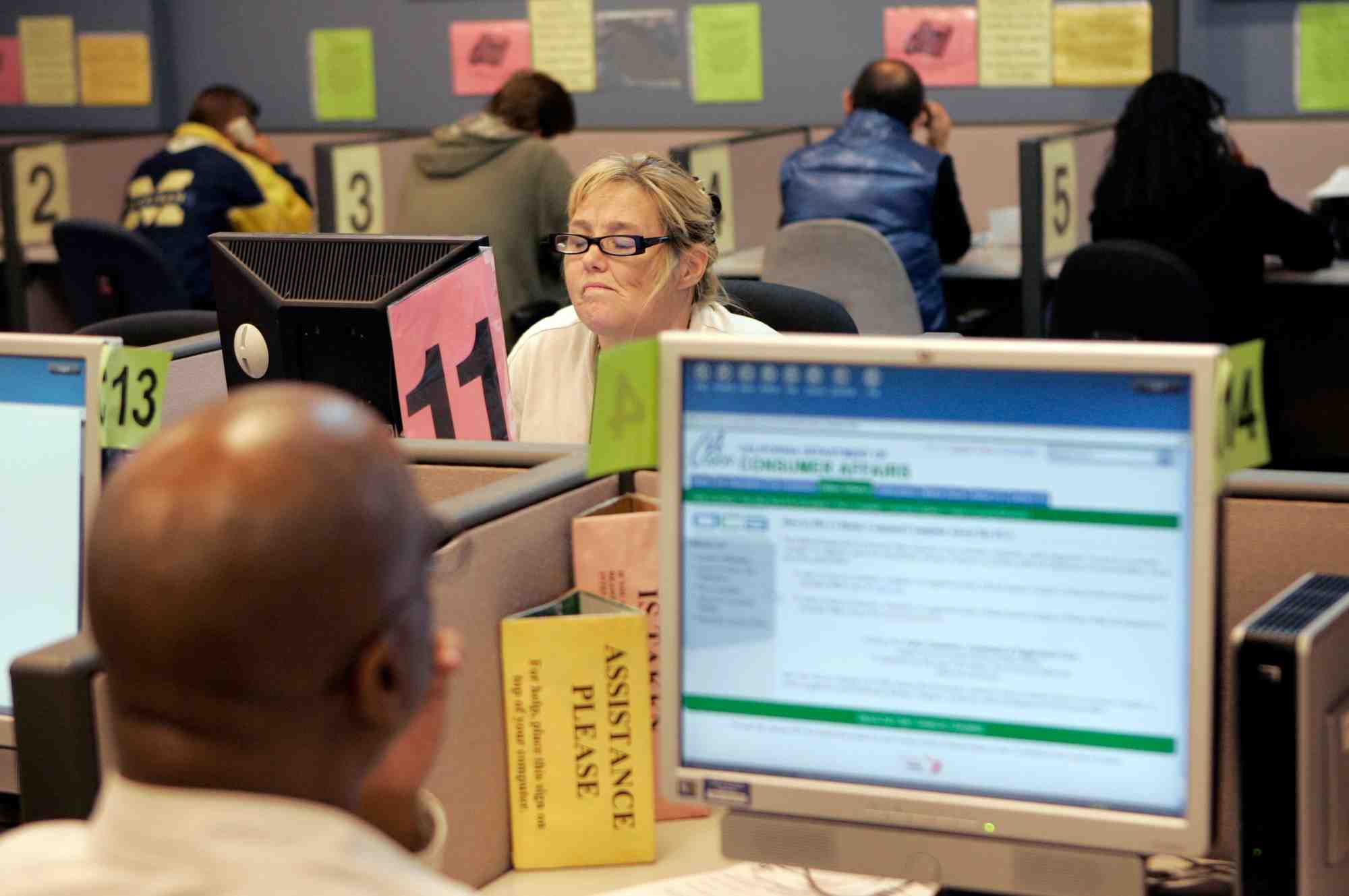 Des personnes a la recherche d'emplois a san francisco