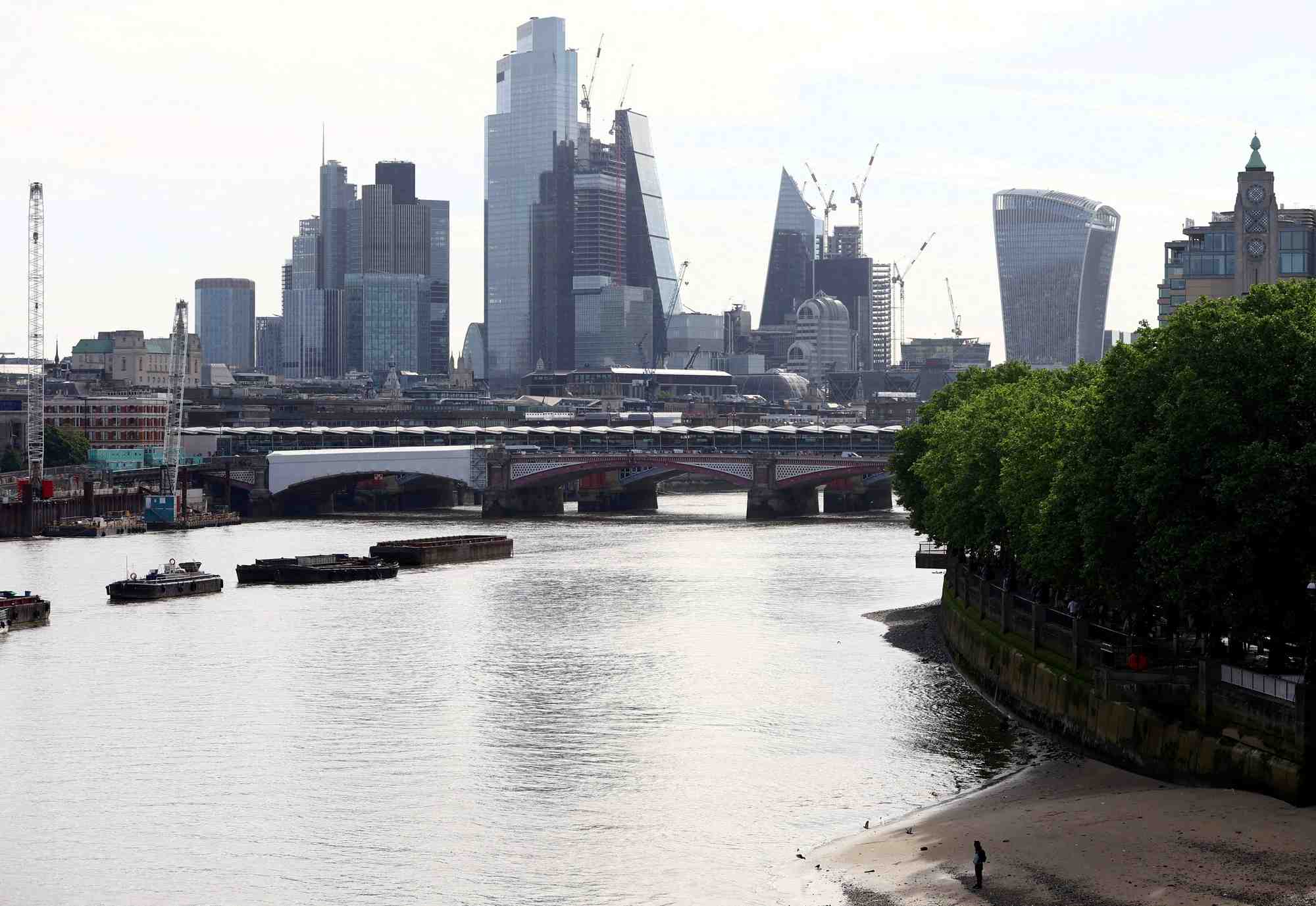 Vue du quartier financier de londres